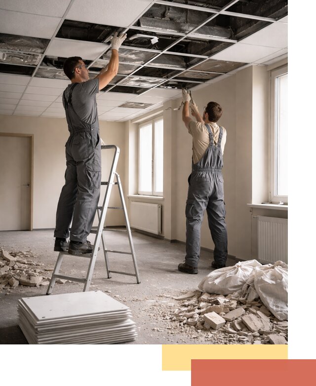 Демонтаж потолков Армстронг профессионально в Троицке