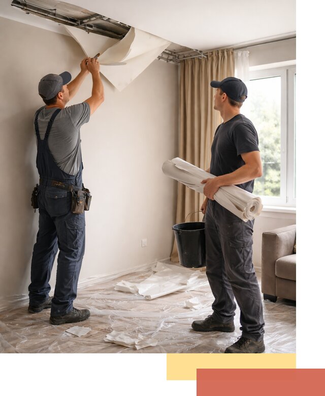 Демонтаж натяжного потолка в Троицке быстро и аккуратно