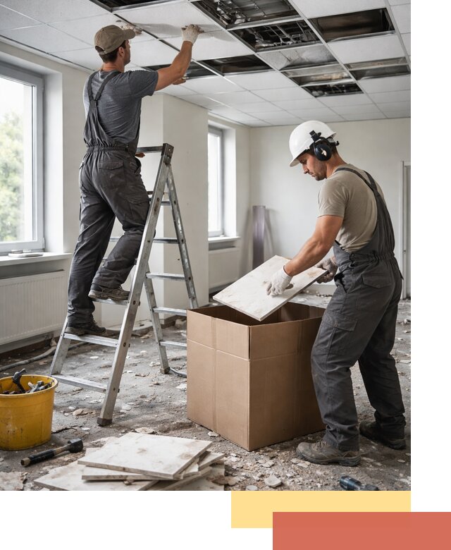 Демонтаж потолочной плитки в Троицке быстро и аккуратно