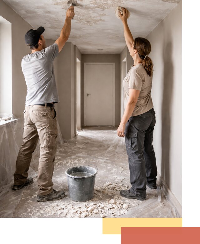 Удаление побелки с потолка в Троицке — быстро и аккуратно