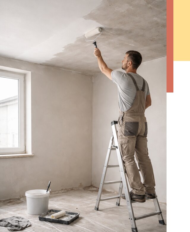 Грунтовка потолка в Троицке от 2578 руб. — быстро и недорого | ОТДЕЛОЧНИК-Трц