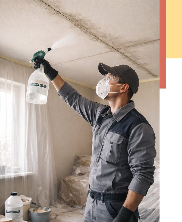 Антисептическая обработка потолка в Троицке от 2578 руб. | ОТДЕЛОЧНИК-Трц