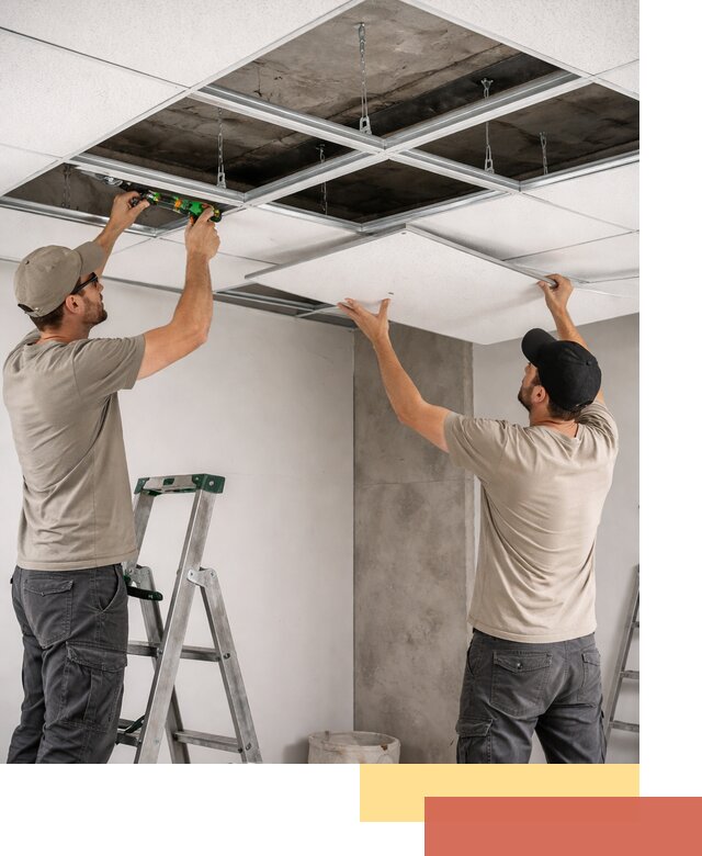 Монтаж потолка Армстронг под ключ в Троицке