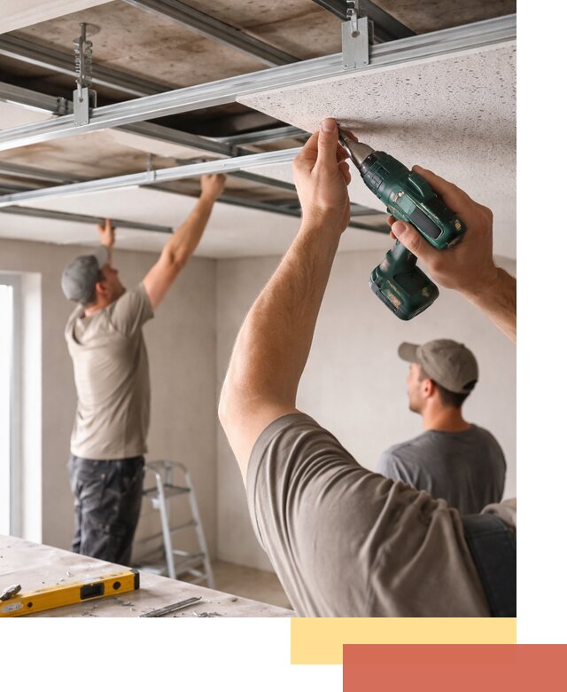 Монтаж акустического потолка в Троицке под ключ