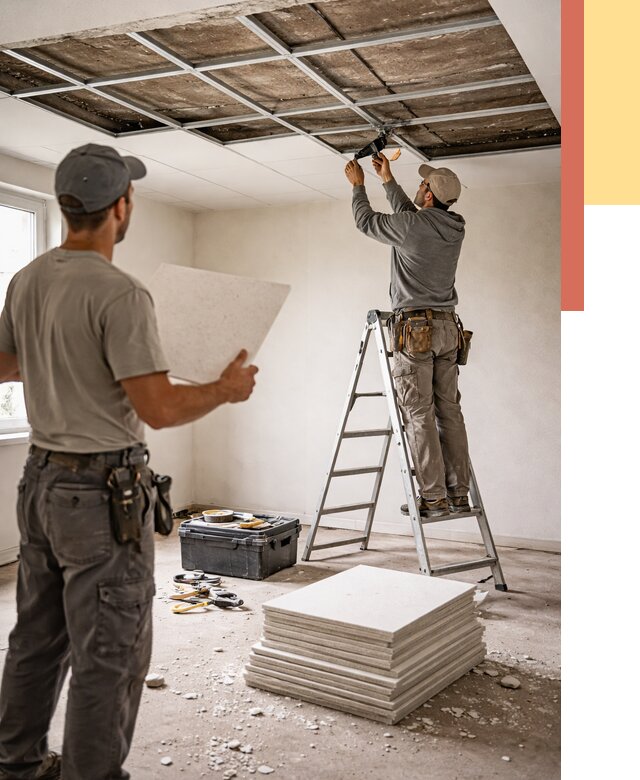 Замена плит подвесного потолка в Троицке от 1804 руб. быстро и недорого | ОТДЕЛОЧНИК-Трц