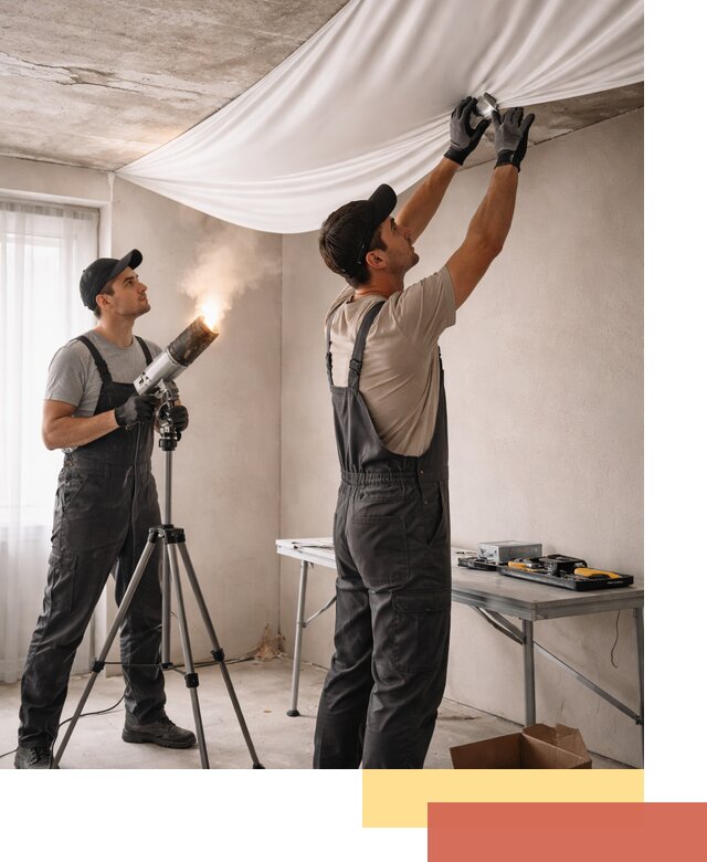 Установка натяжного потолка под ключ в Троицке