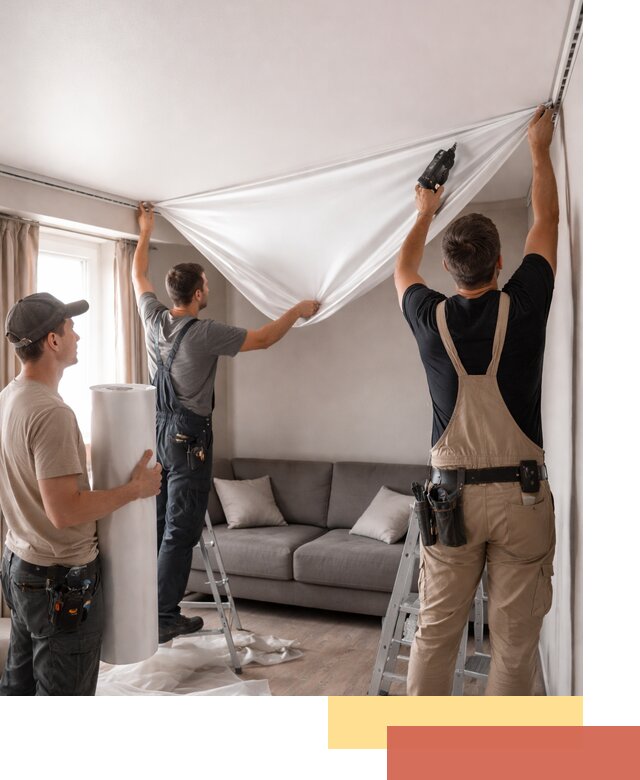 Монтаж сатинового натяжного потолка в Троицке качественно и быстро