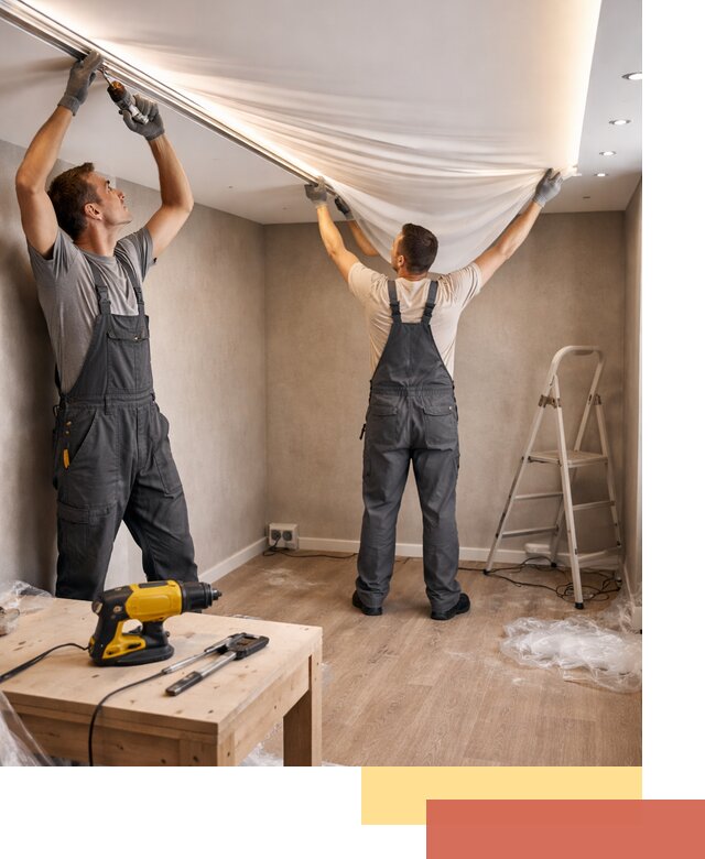 Монтаж натяжного потолка с подсветкой в Троицке цена и сроки