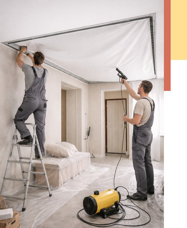 Монтаж натяжного потолка в прихожей в Троицке от 2732 руб. под ключ | ОТДЕЛОЧНИК-Трц