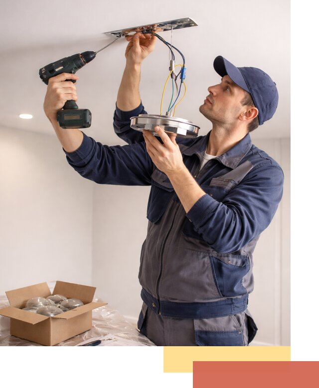 Установка люстры в натяжной потолок в Троицке