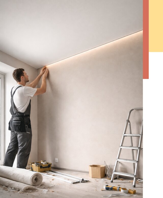 Теневые натяжные потолки в Троицке от 8455 руб. под ключ | ОТДЕЛОЧНИК-Трц