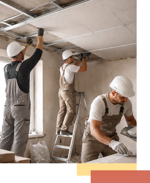 Одноуровневый потолок из гипсокартона в Троицке — монтаж и отделка