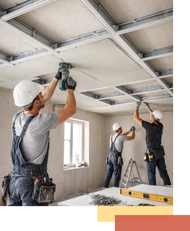 Кессонный потолок из гипсокартона под ключ в Троицке