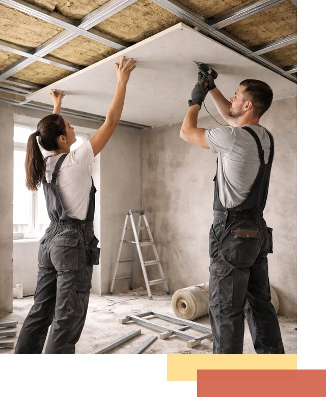 Звукоизоляция потолка из ГКЛ в Троицке профессионально и надежно