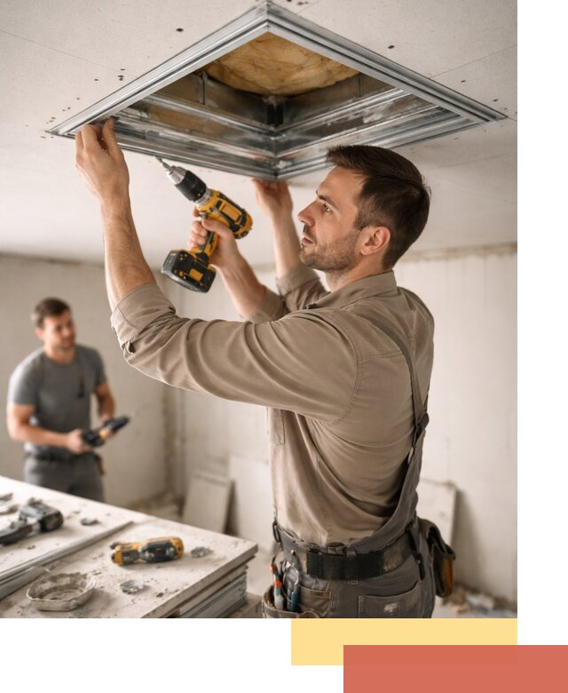 Монтаж люка в потолок из ГКЛ в Троицке