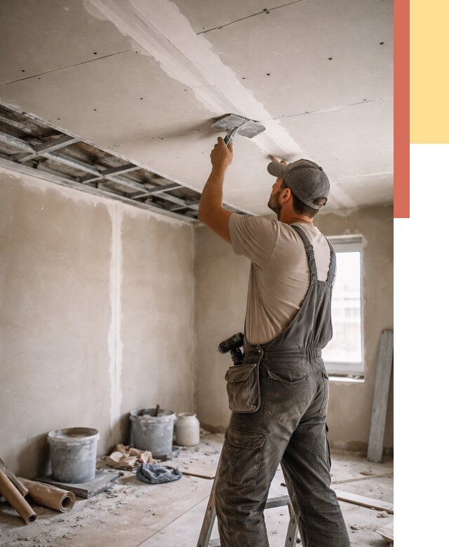 Ремонт потолка из гипсокартона в Троицке от 670 руб./м² — быстро и недорого | ОТДЕЛОЧНИК-Трц