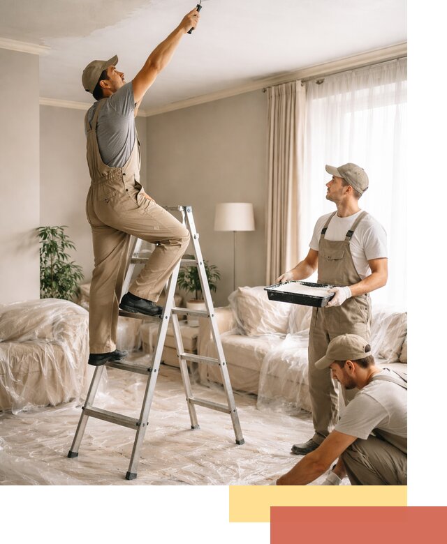 Покраска потолков акриловой краской в Троицке качественно и быстро