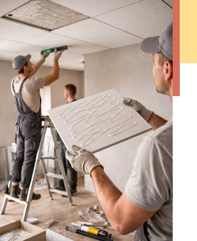 Монтаж потолочной плитки в Троицке от 4640 руб. — быстро и недорого | ОТДЕЛОЧНИК-Трц