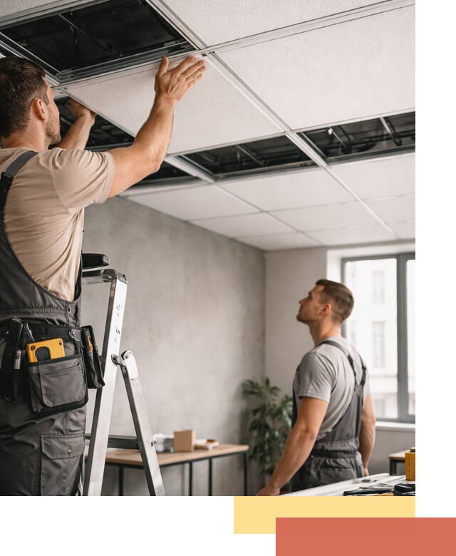 Монтаж потолочной плитки в Троицке качественно и в срок