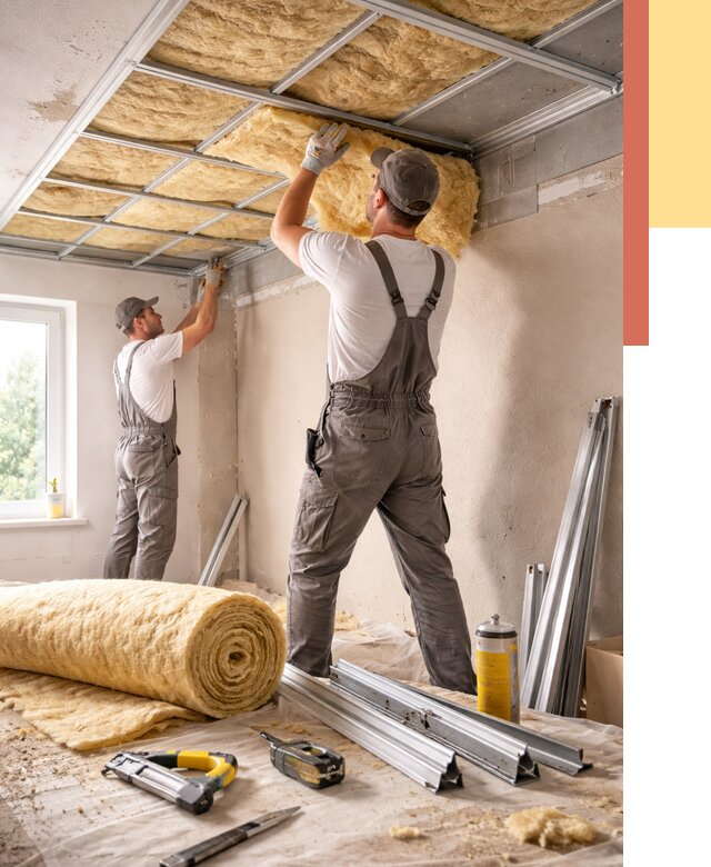 Утепление потолка в Троицке от 7424 руб/м2 — недорого, быстро, под ключ | ОТДЕЛОЧНИК-Трц