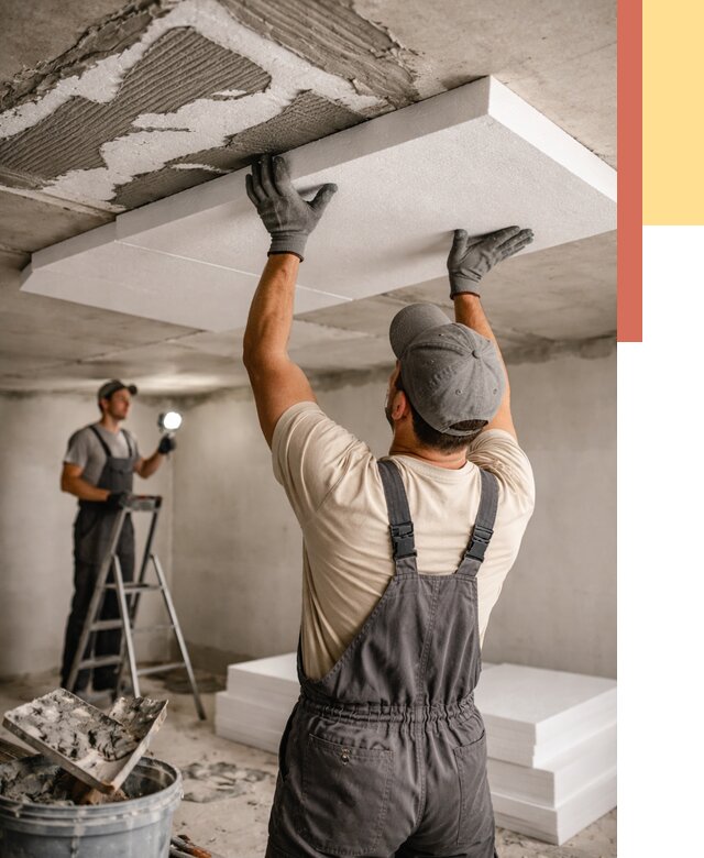 Утепление потолка пенопластом в Троицке от 4640 руб/м2 — недорого и быстро | ОТДЕЛОЧНИК-Трц