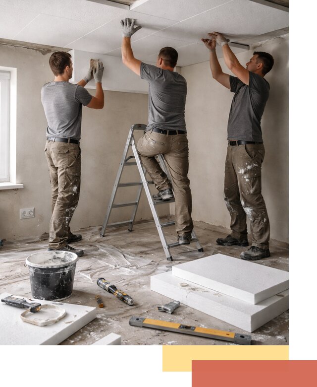 Утепление потолка пенопластом в Троицке быстро и качественно