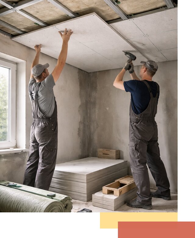 Шумоизоляция потолка панелями ЗИПС в Троицке